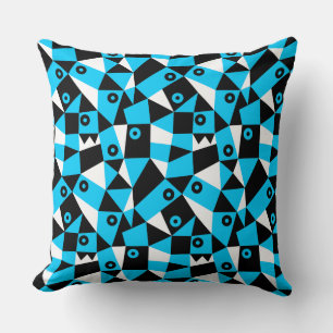 Geometric Abstract 030919 - Sky Blue Throw Pillow