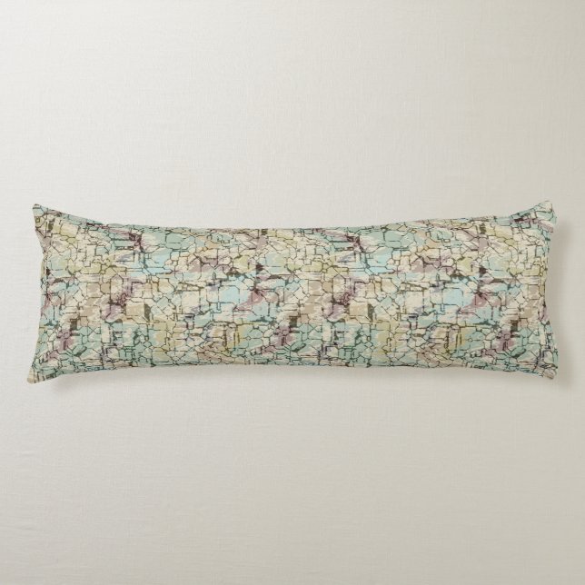 geometric abstract 14 body pillow (Front)