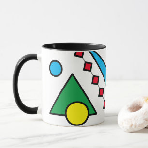 [Geometric Abstract #1] Bold Primary Colours Coffe Mug