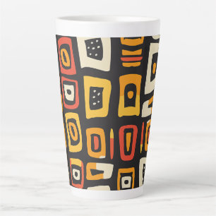 Geometric Abstract African Pattern Latte Mug