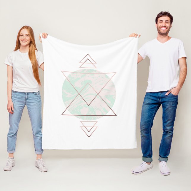 Geometric Abstract Art Design Fleece Blanket (In Situ)