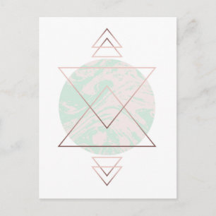 Geometric Abstract Art Design Postcard