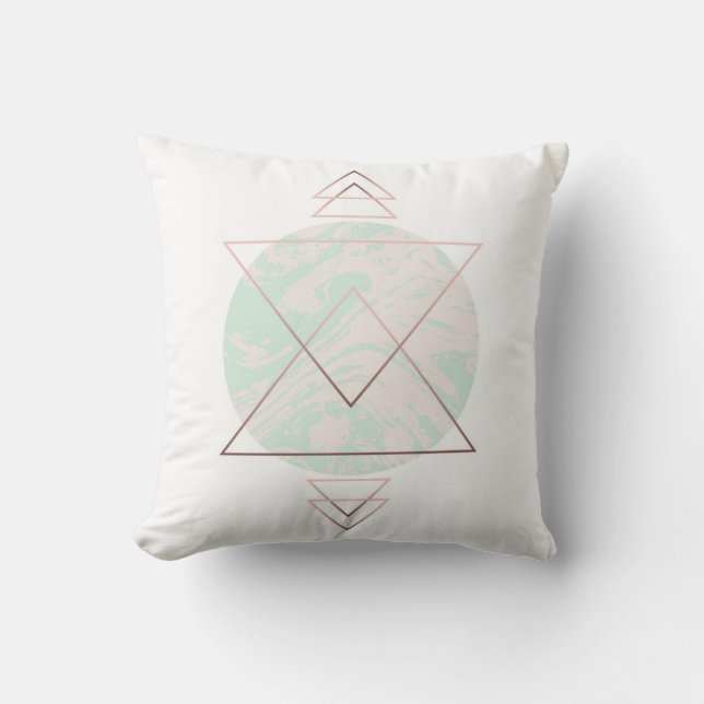 Geometric Abstract Art Design Throw Pillow (Front)