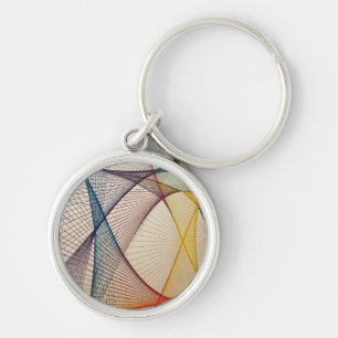 Geometric Abstract Art Keychain