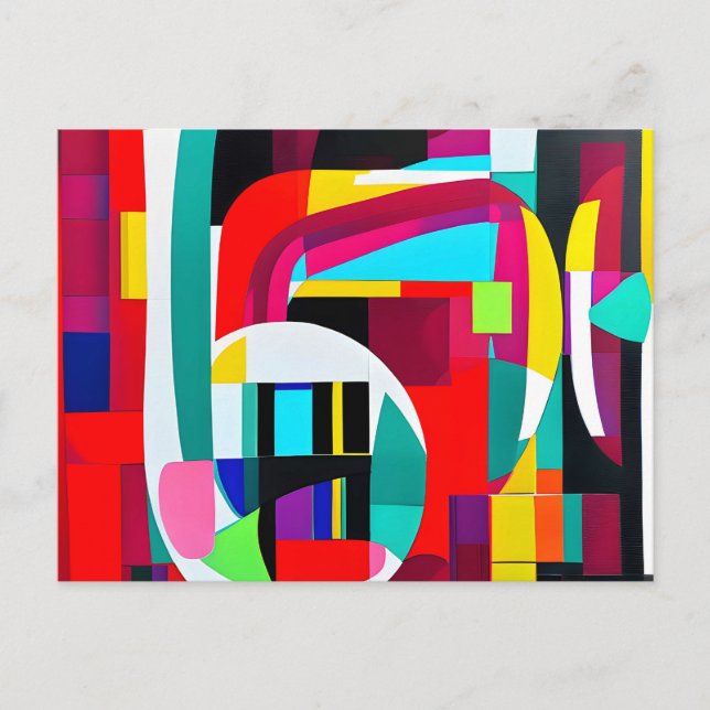Geometric Abstract Art Postcard (Front)