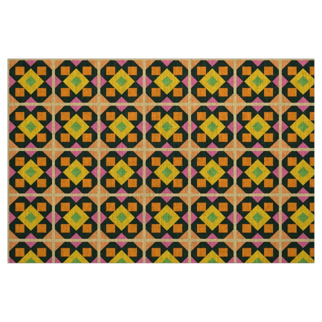 Geometric Abstract Art with Vibrant Colours Fabric (Fat Quarter)