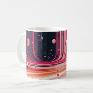 Geometric abstract artwork. retro vintage coffee mug