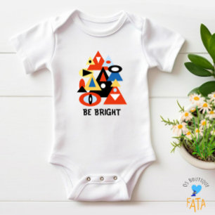 Geometric abstract baby bodysuit