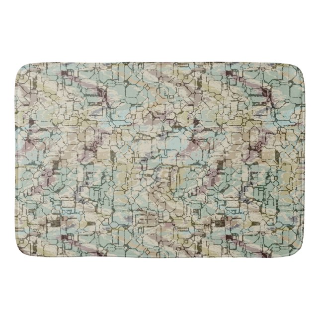 geometric abstract  bath mat (Front)