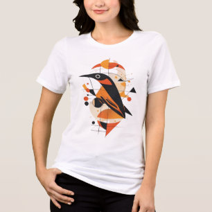 Geometric Abstract Bird Graphic Art - Modern Mid-C Tri-Blend Shirt