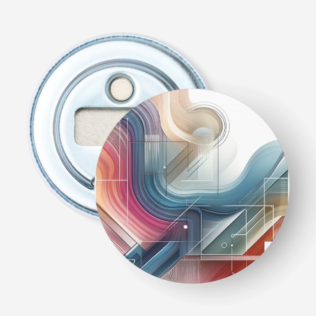 Geometric Abstract Bottle Opener (Front)