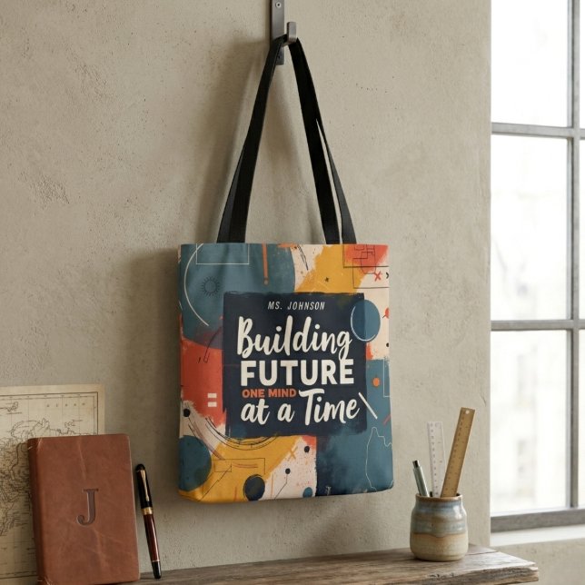 Geometric Abstract Building Future Teacher Gift Tote Bag (Creator Uploaded)