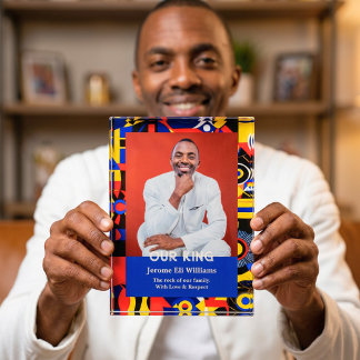 Geometric Abstract Christmas Gifts for Black Men Photo Block