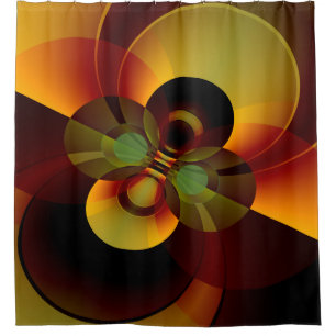 Geometric Abstract Circles Brown and Gold