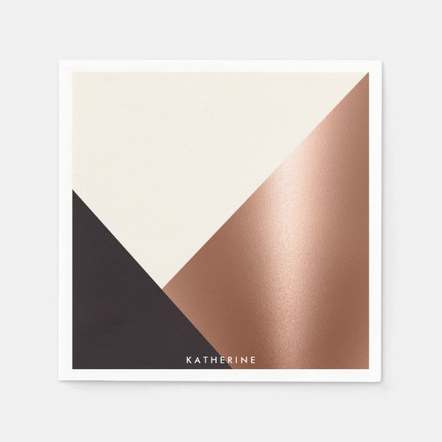 Geometric Abstract Colour Block Napkin (Front)