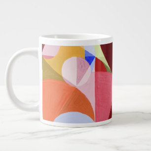 Geometric Abstract Colour Blocks Painting Large Coffee Mug