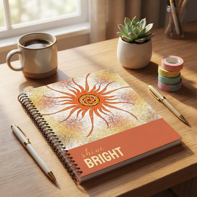 Geometric abstract contemporary colourful spiral notebook (Creator Uploaded)