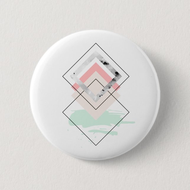 Geometric Abstract Design 2 Inch Round Button (Front)