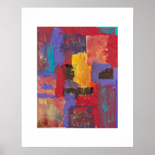 Geometric Abstract Earth Tones Poster