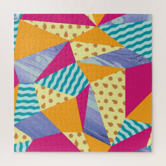 Geometric, abstract elements: decorative seamless  jigsaw puzzle