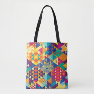 Geometric, abstract elements, vintage pattern. tote bag
