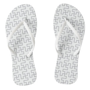 Geometric Abstract Floor Design Flip Flops