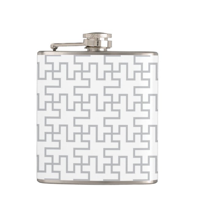 Geometric Abstract Floor Design Hip Flask (Front)