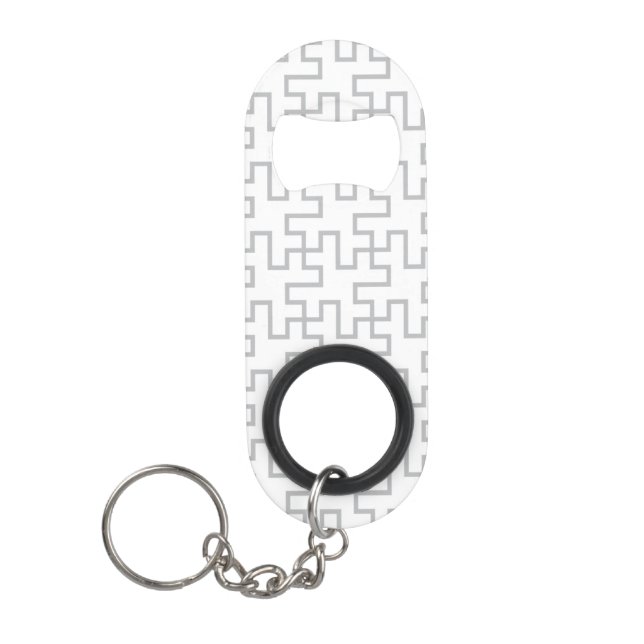 Geometric Abstract Floor Design Mini Bottle Opener (Front)