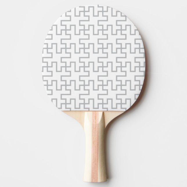 Geometric Abstract Floor Design Ping Pong Paddle (Front)