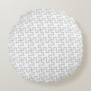 Geometric Abstract Floor Design Round Pillow