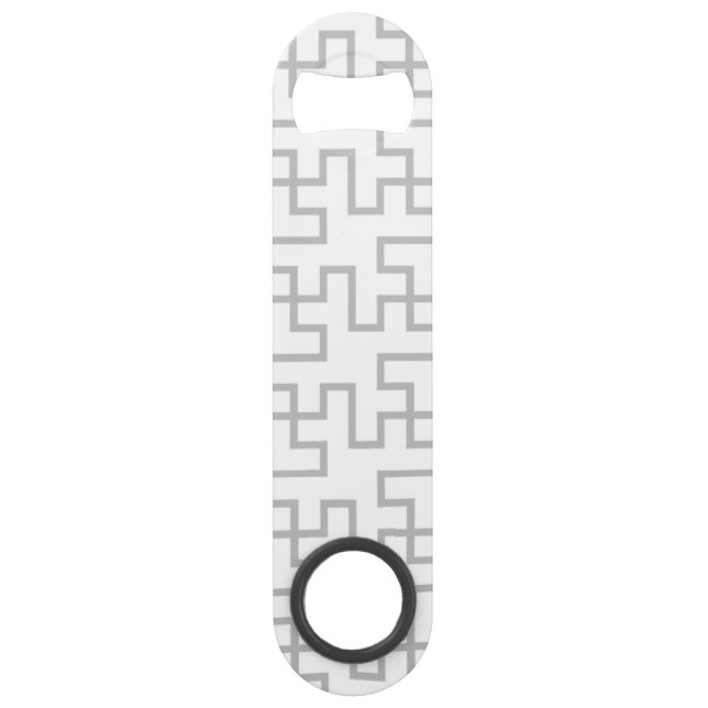 Geometric Abstract Floor Design Speed Bottle Opener (Front)
