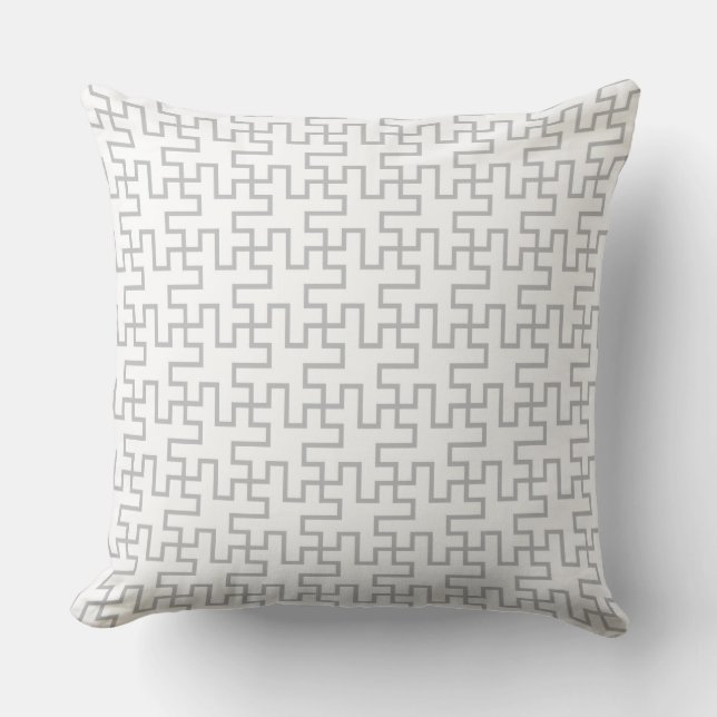 Geometric Abstract Floor Design Throw Pillow (Front)