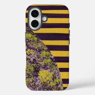 Geometric Abstract Flower with Stripes iPhone 16 Case