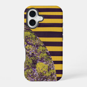 Geometric Abstract Flower with Stripes iPhone 16 Case