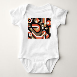 Geometric Abstract: Futuristic Artwork Design. Baby Bodysuit