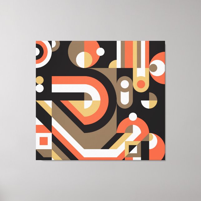 Geometric Abstract: Futuristic Artwork Design. Canvas Print (Front)