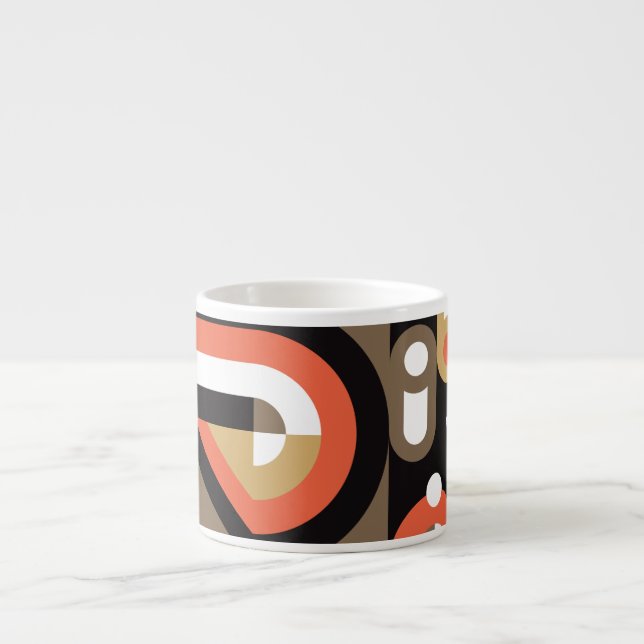 Geometric Abstract: Futuristic Artwork Design. Espresso Cup (Front)