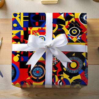 Geometric Abstract Gifts for Graphic Designers Wrapping Paper