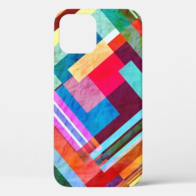 Geometric abstract, graphic colour background. Case-Mate iPhone case (Back)