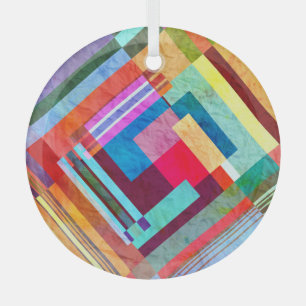 Geometric abstract, graphic colour background. glass ornament