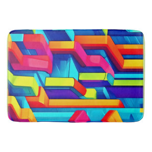 Geometric Abstract Harmony Bath Mat