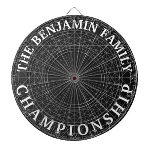 geometric abstract modern customizable family gift dartboard