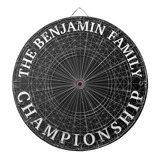 geometric abstract modern customizable family gift dartboard (Front)