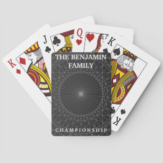 geometric abstract modern customizable family gift playing cards