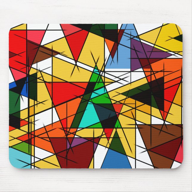 Geometric Abstract Mouse Pad (Front)