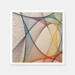 Geometric Abstract Paper Napkin