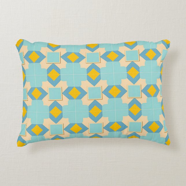 Geometric Abstract Pattern Accent Pillow (Front)
