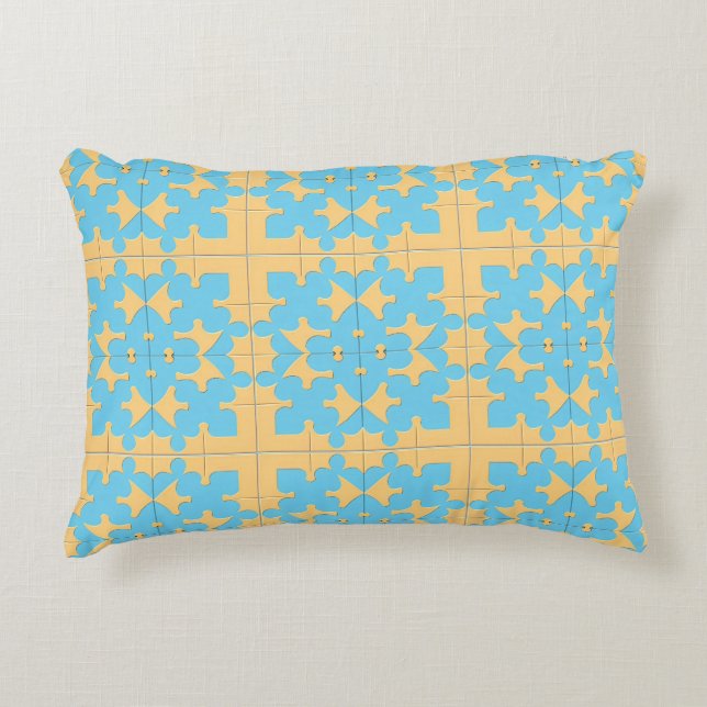 Geometric Abstract Pattern Accent Pillow (Front)