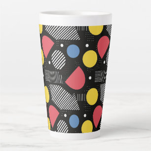 Geometric Abstract Pattern Latte Mug
