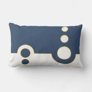 Geometric, abstract pattern, modern, circles lumbar pillow